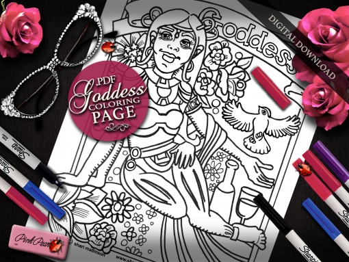 Goddess Coloring Page, Everyday Goddess Series